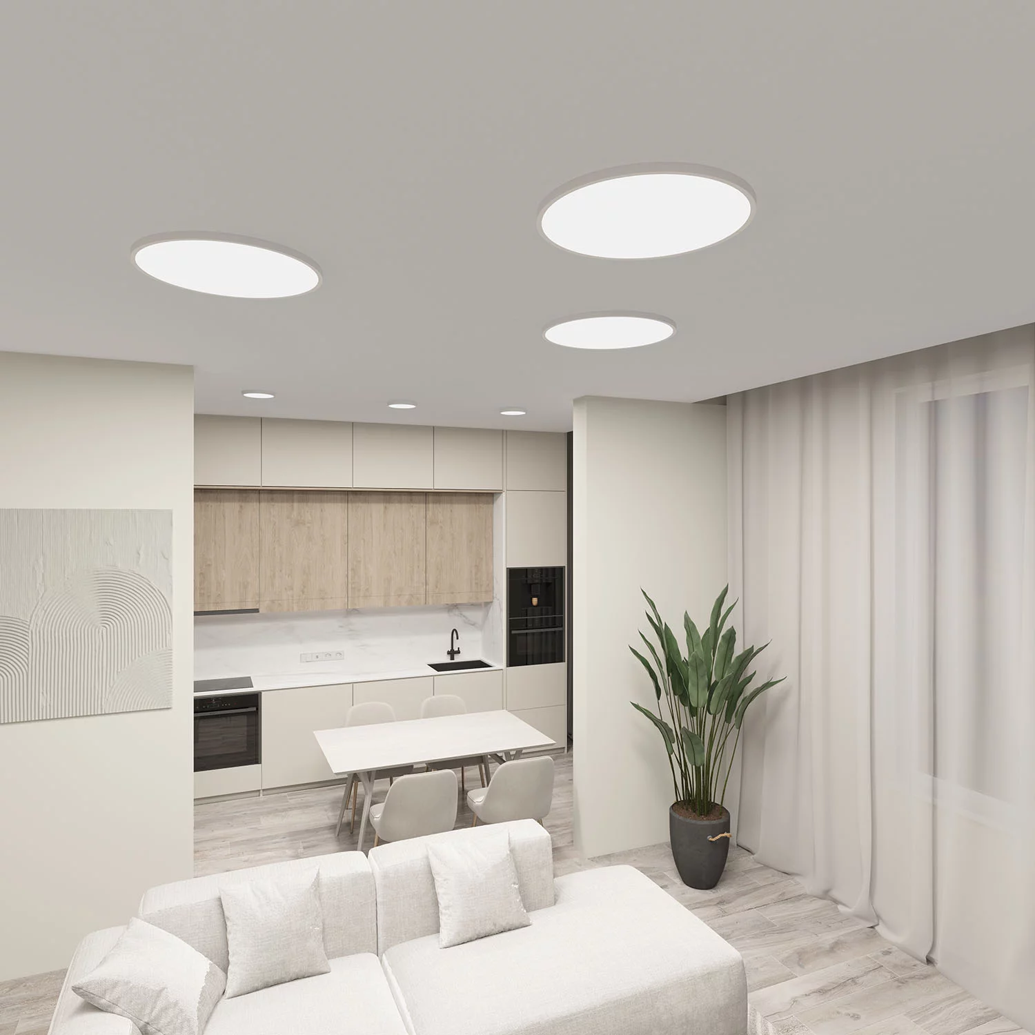 Потолочный светильник светодиодный круглый светодиодный Denkirs Thin DK6524-WH