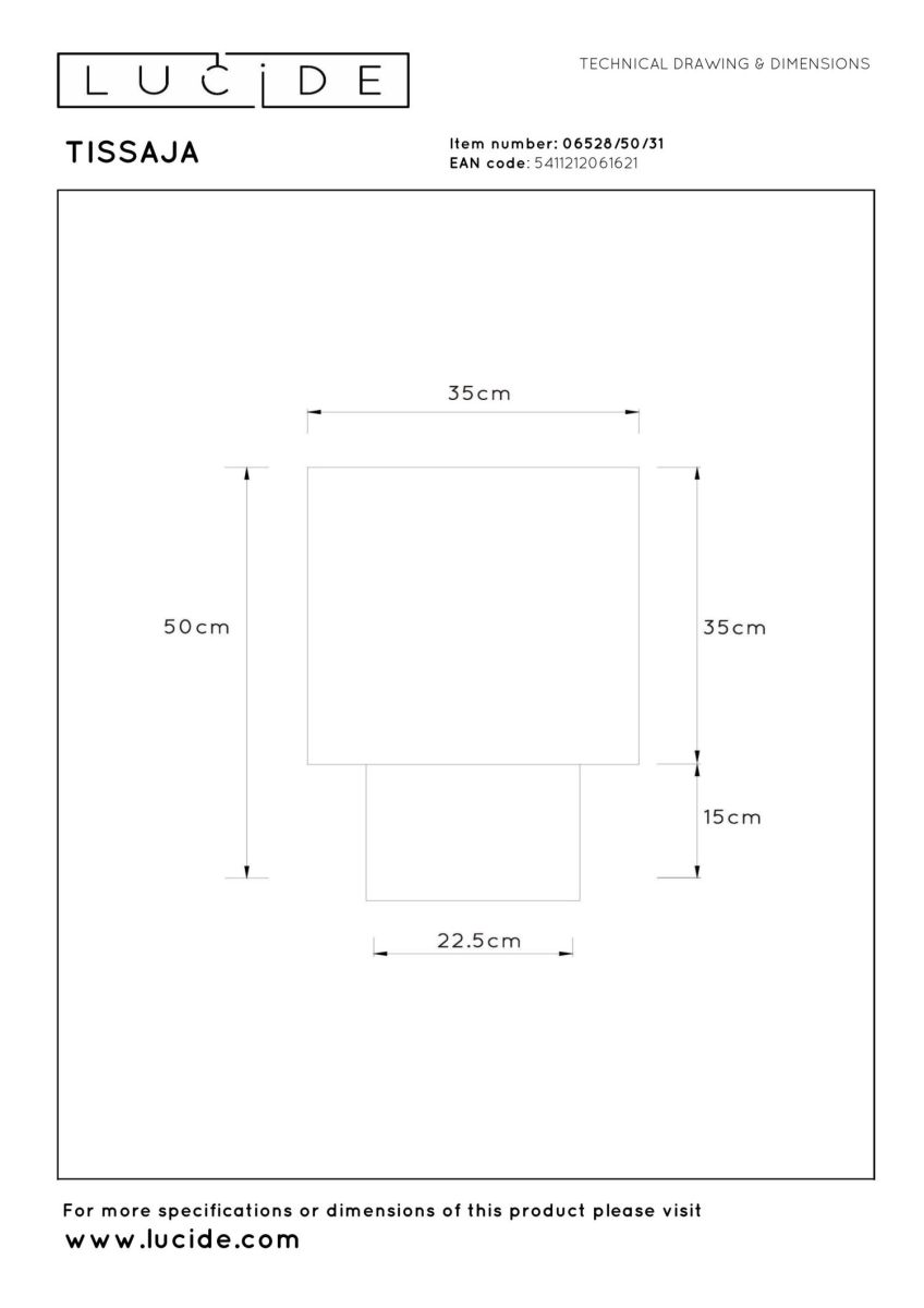Настольная лампа Lucide Tissaja 06528/50/31