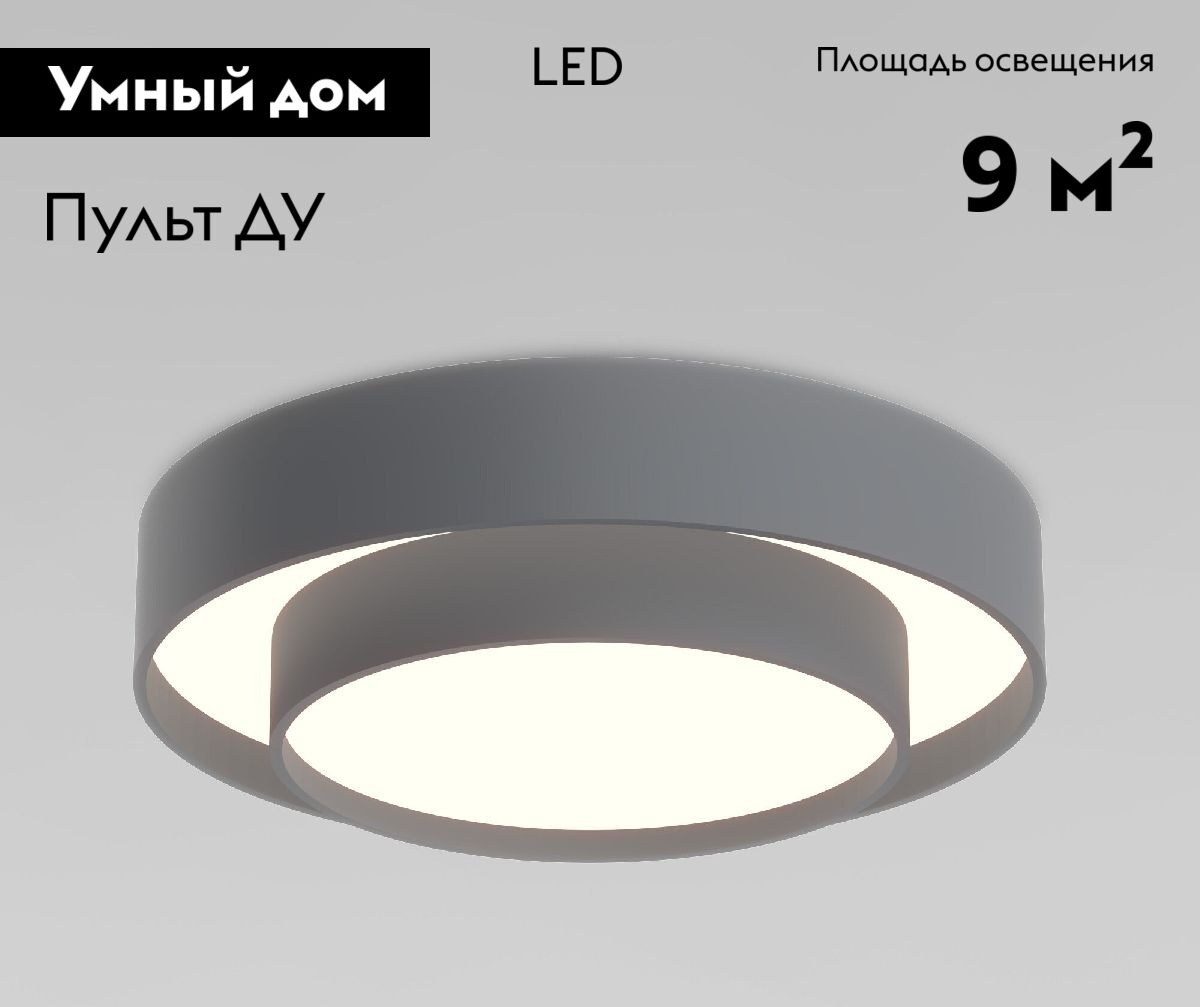 Потолочная люстра с пультом Eurosvet Force 90330/2 серый a065956