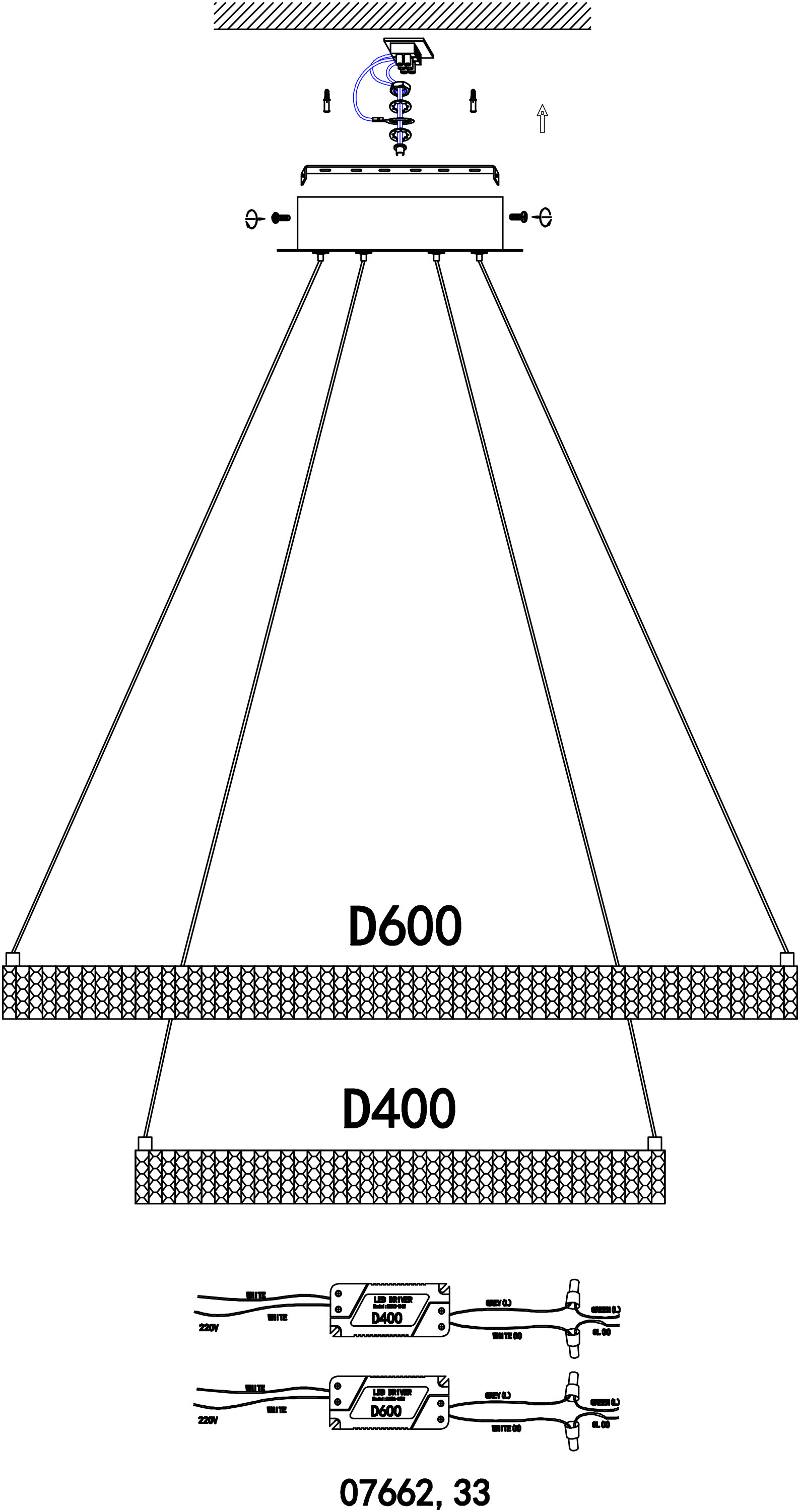 Подвесная люстра Kink Light Селена 07662,33