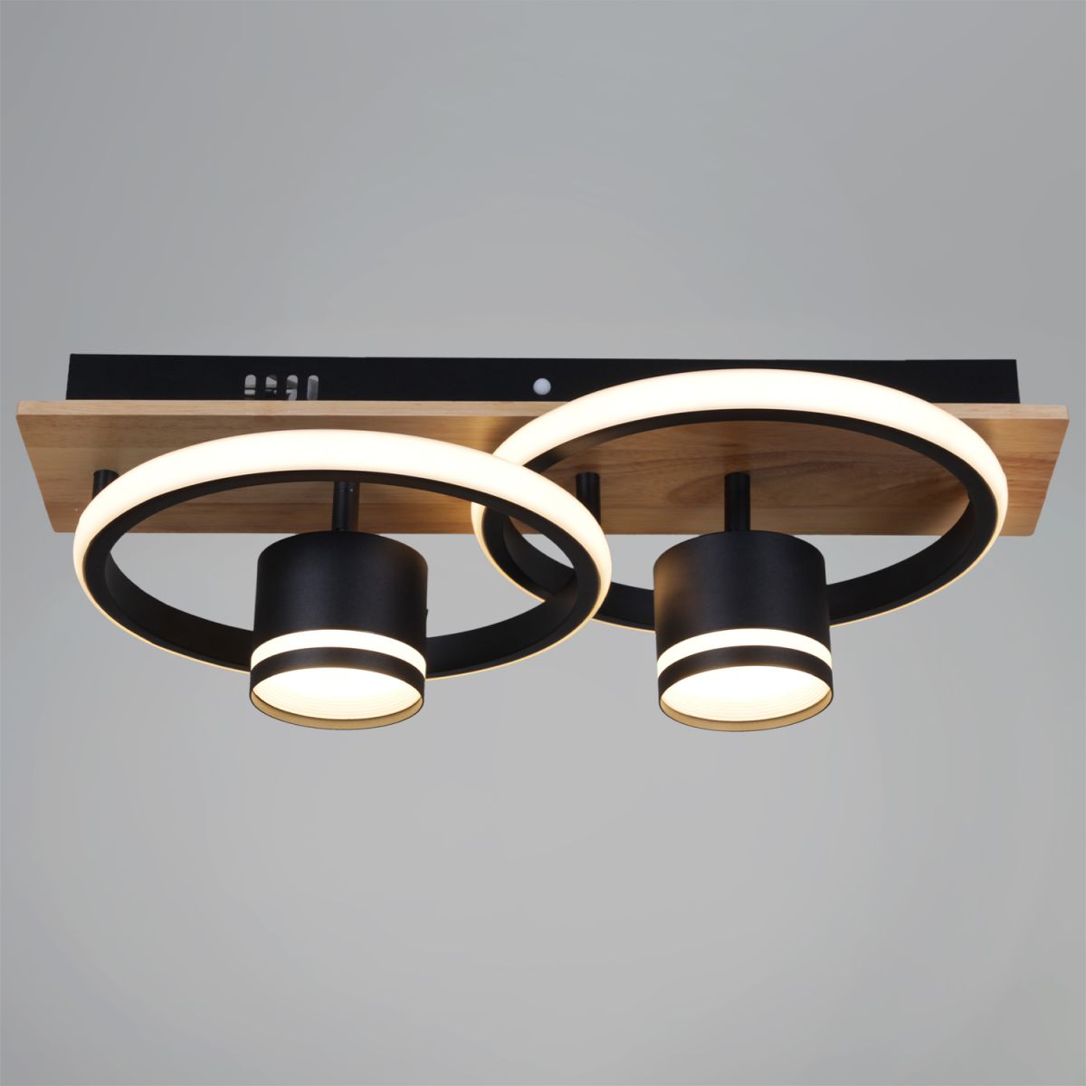 Потолочный светильник Reluce 29560-0.3-2+2 BK+WOOD