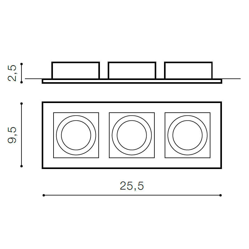Встраиваемый светильник Azzardo Paco 3 AZ0803