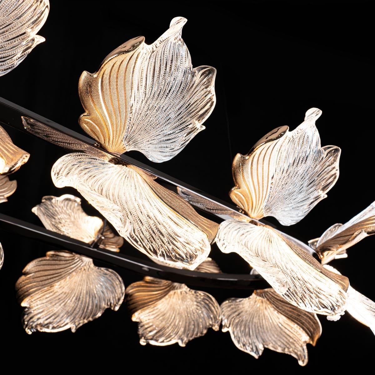 Подвесная люстра флористика Modelux ML.2412.1050 BK