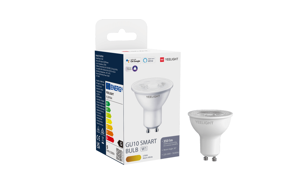 Умная светодиодная лампа Yeelight Smart bulb W1(Dimmable) GU10 4,8W 2700K YLDP004