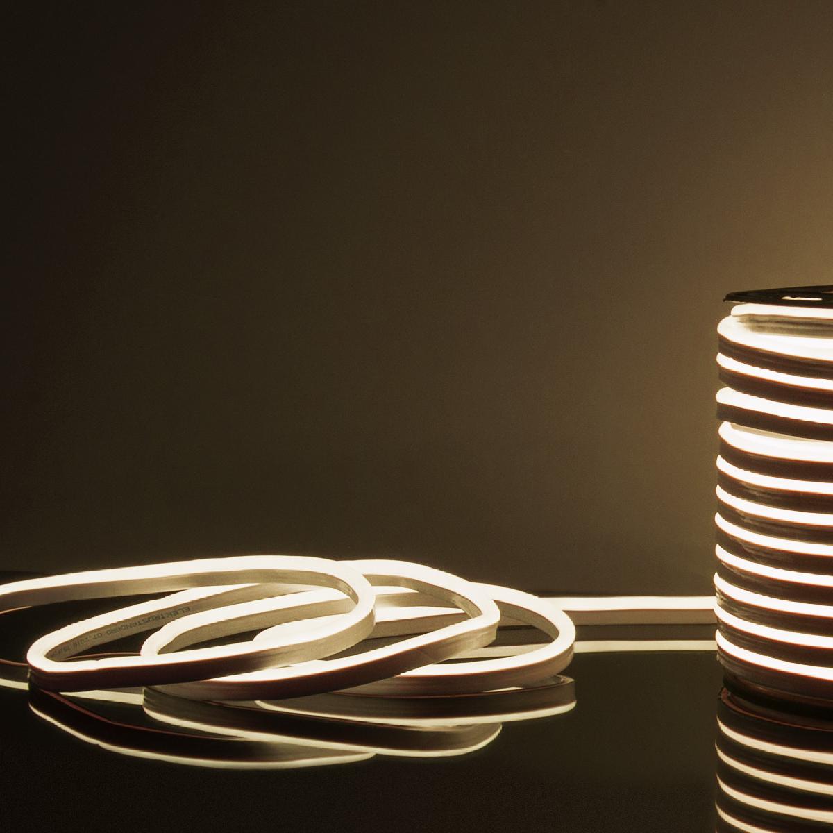 Светодиодный гибкий неон Elektrostandard 220V 9,6W 120Led 2835 IP67 односторонний дневной белый, 50 м 4690389167454 a052994