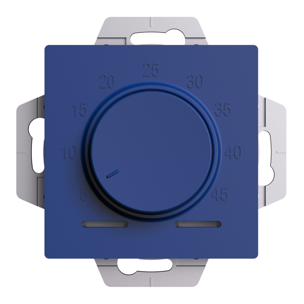 Термостат электрон. теплого пола с датчиком, 10A, механизм Systeme Electric AtlasDesign Аквамарин ATN001135