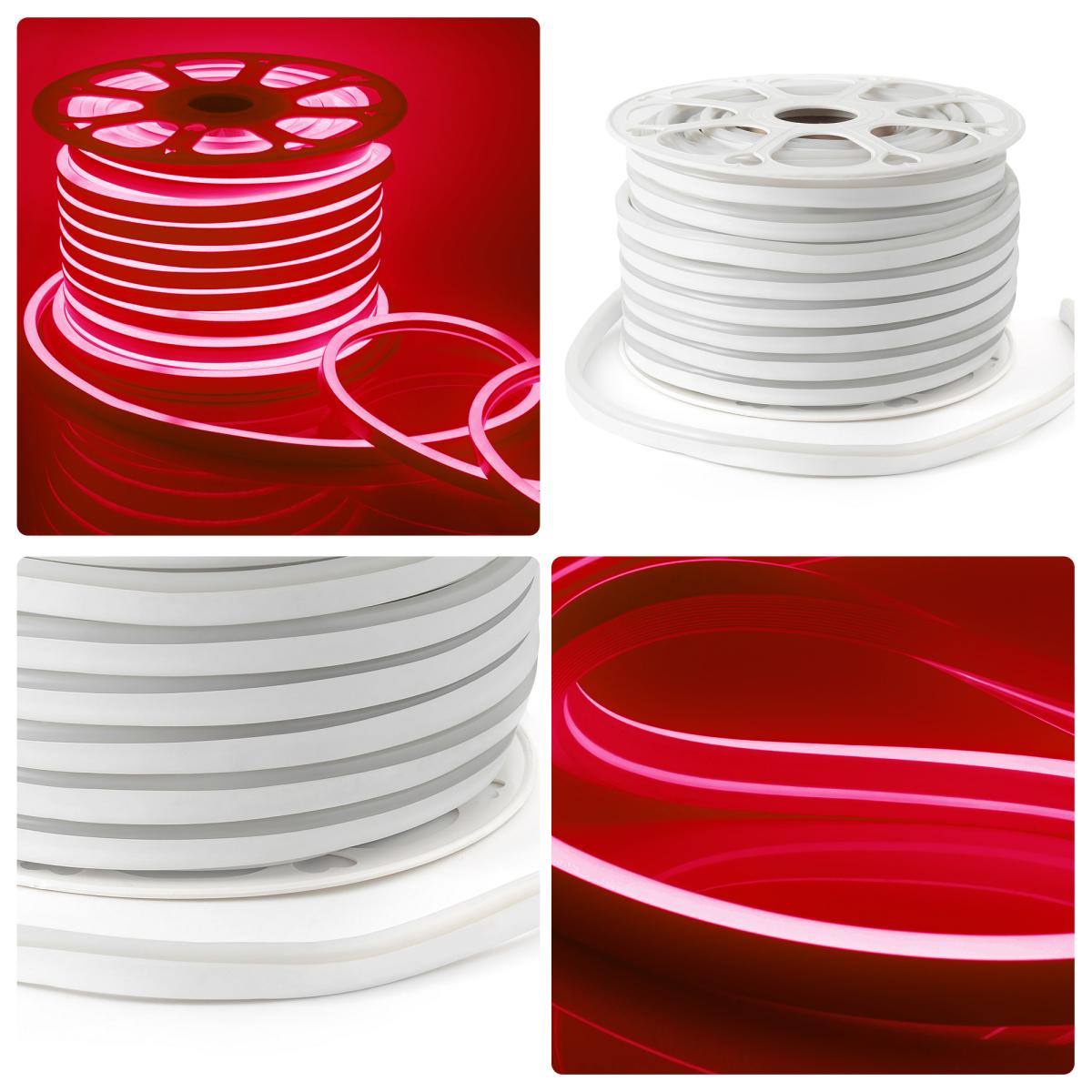 Светодиодный неон мини Apeyron 220В 5,5Вт/м smd2835 120д/м IP65 50м красный 17-36