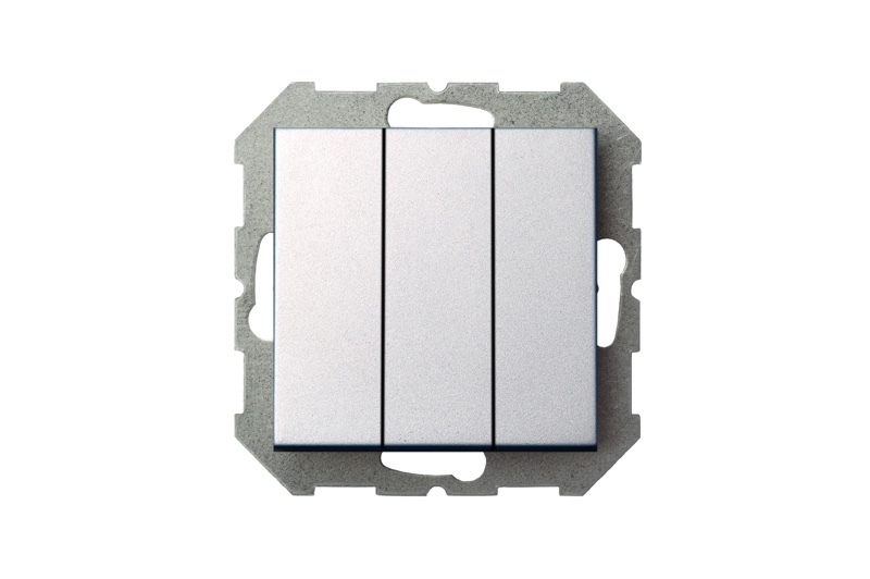 Выключатель трехклавишный Liregus Epsilon 28-174