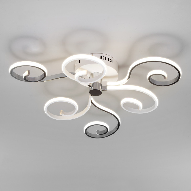 Потолочная люстра Eurosvet 90149/3 белый/хром