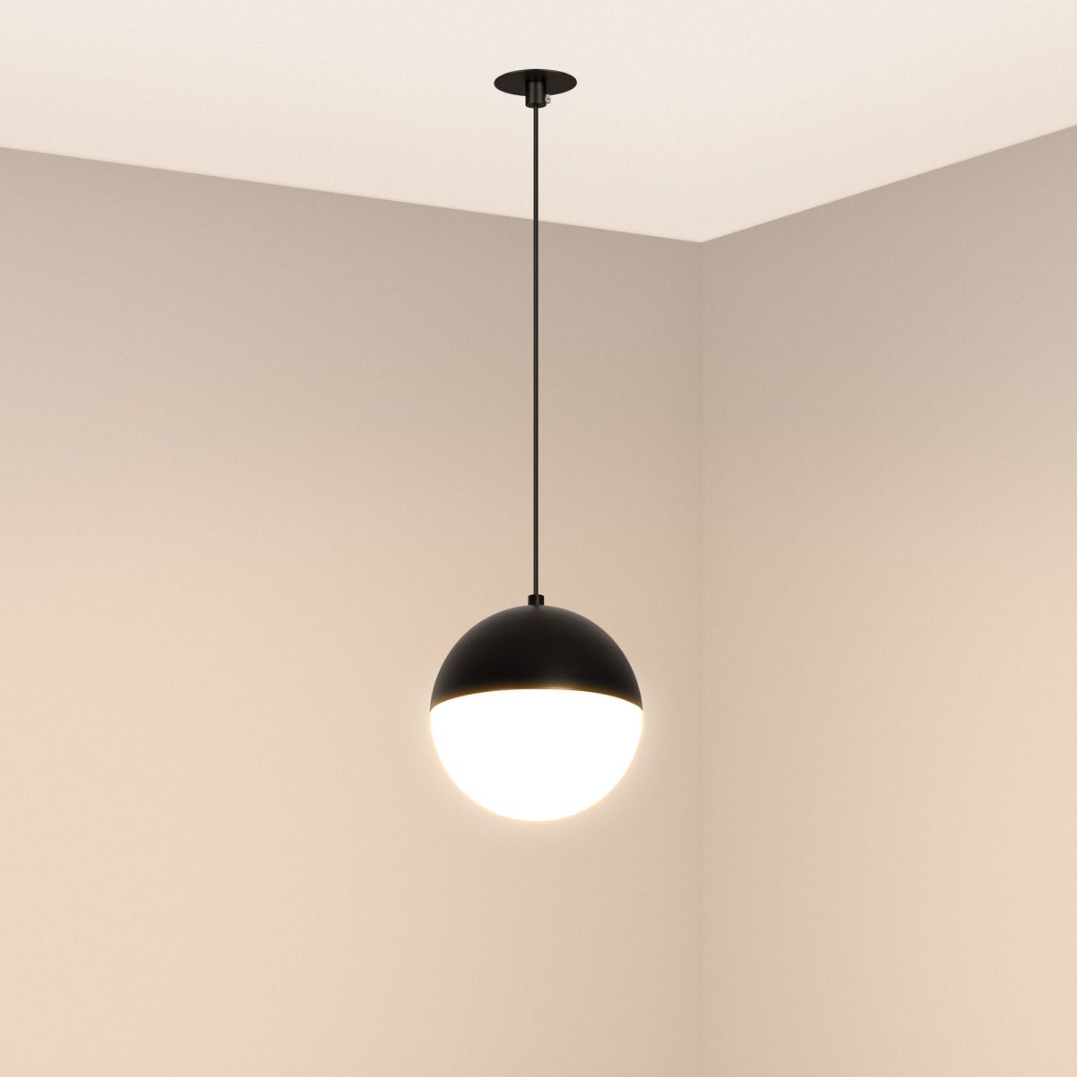 Подвесной светильник Arlight SP-EMISFERO-HANG-BUILT-R150-11W Warm3000 (BK, 170 deg, 230V) 056589