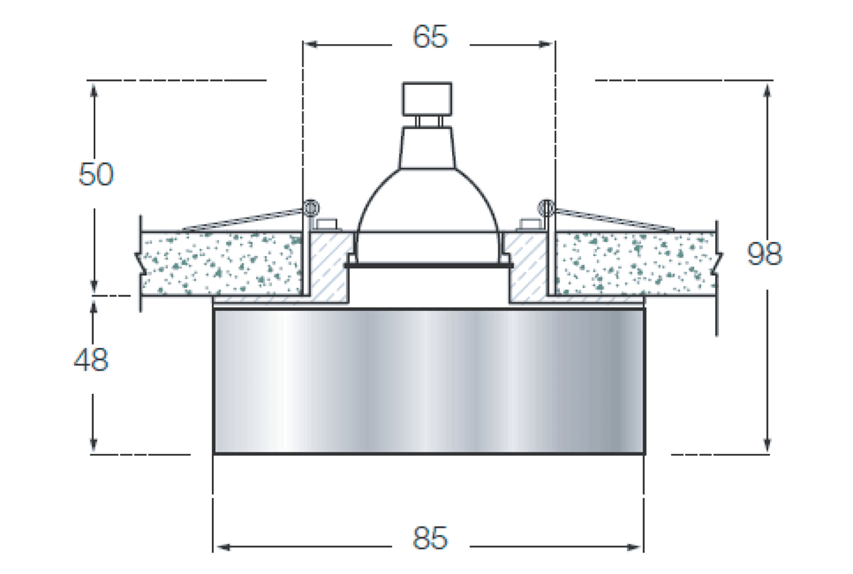 Встраиваемый светильник Donolux Downlight DL019CG