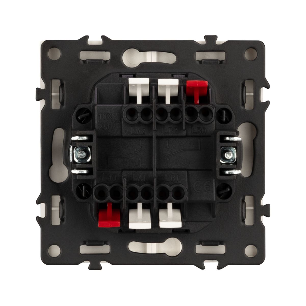 Механизм выключателя двухклавишный проходной Arlight LED SWT-NOBE-MKP2-SFPL-L-GD (230V, 10A) 054268