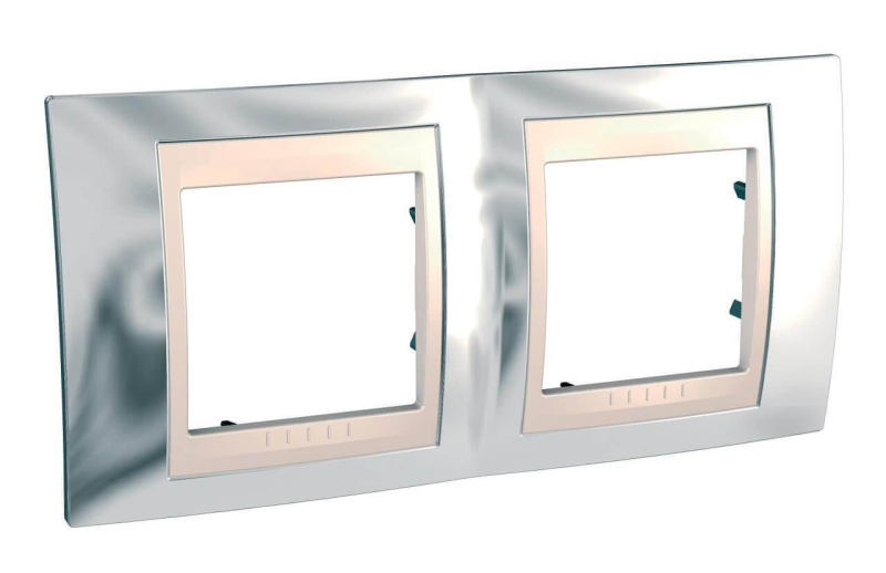 Рамка 2-постовая Schneider Electric Unica Хамелеон MGU66.004.510
