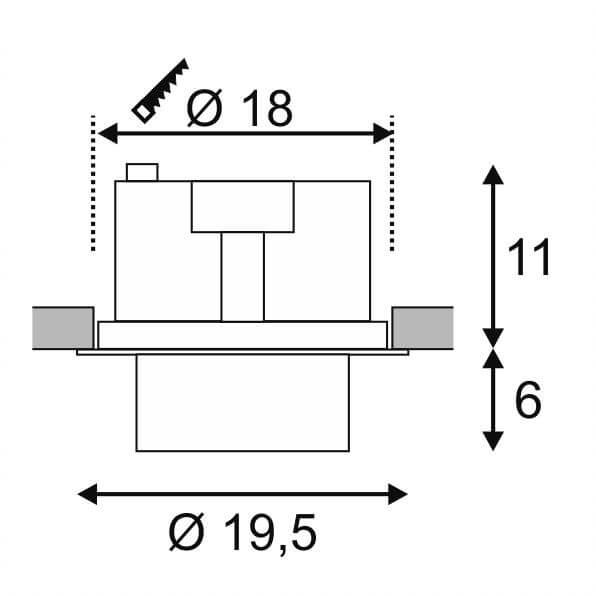 Встраиваемый спот SLV Supros Move 118121