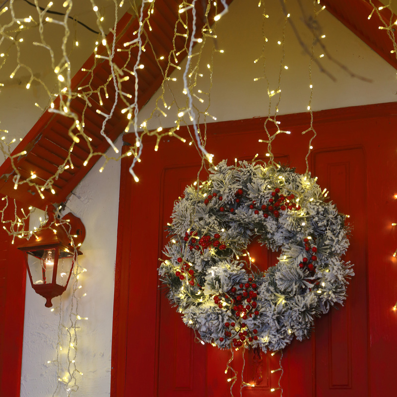 Гирлянда бахрома Eurosvet 100-101 теплый белый 3*0,6 м IP65