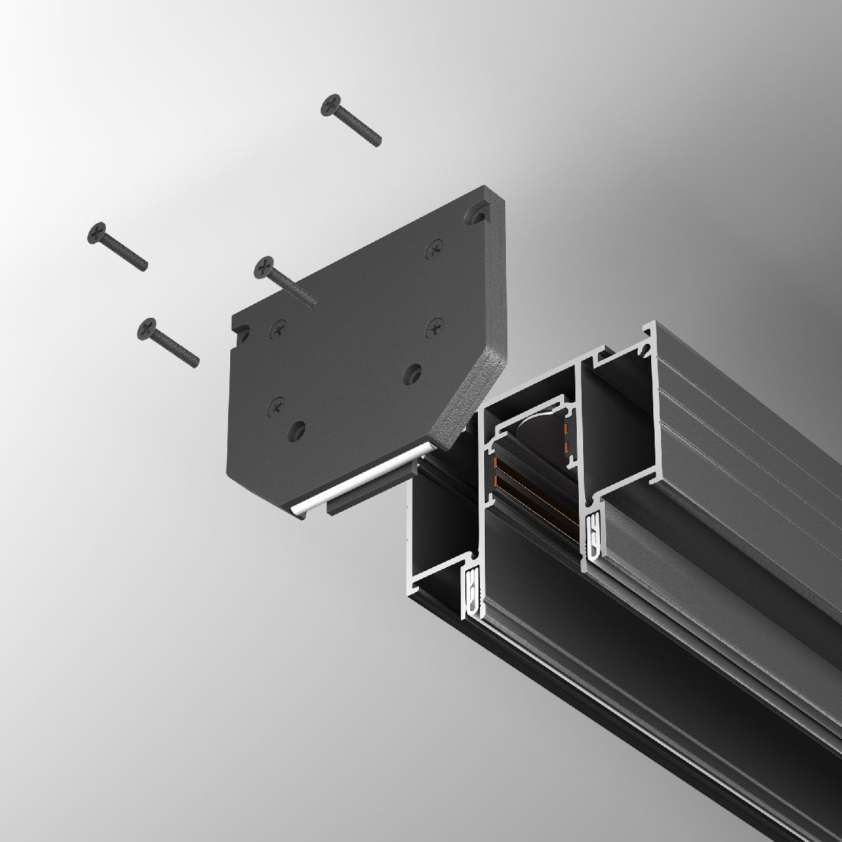 Заглушка торцевая для шинопровода Maytoni Exility TRA034-SCEC-422B