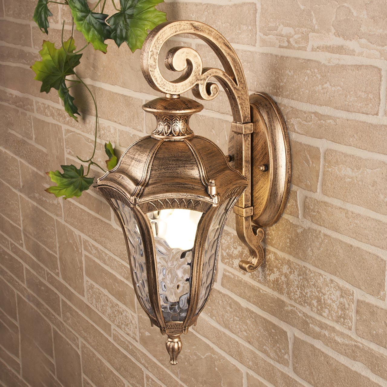 Уличный настенный светильник Elektrostandard Draco GL 1010D черное золото 4690389134197