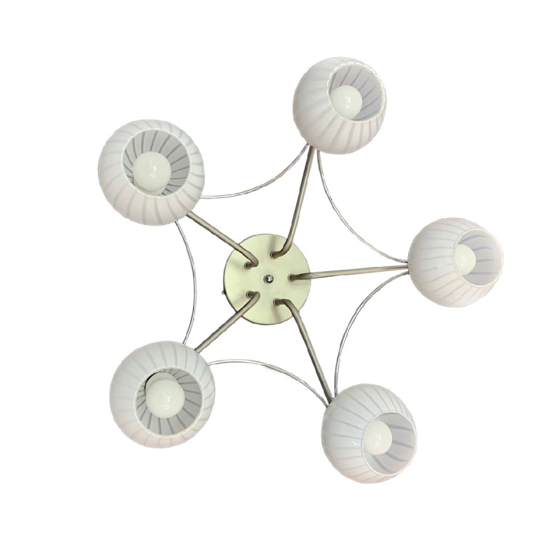 Потолочная люстра Elvan LU-37850/5-E14-Si+Wh