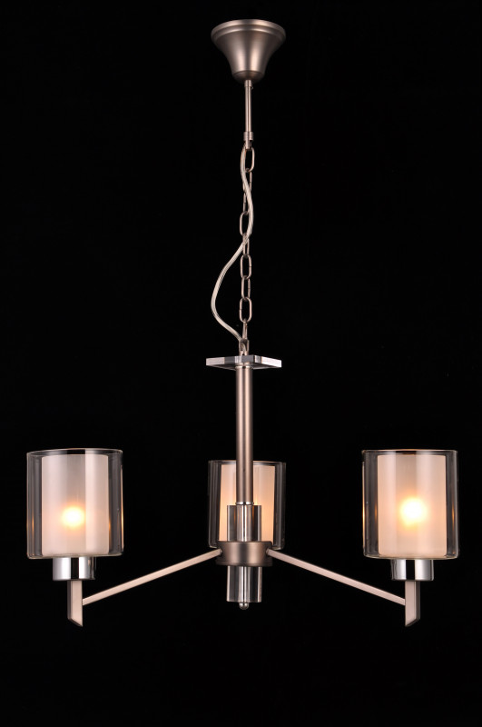 Подвесная люстра Natali Kovaltseva DOUBLE 81049-3C ANTIQUE SILVER
