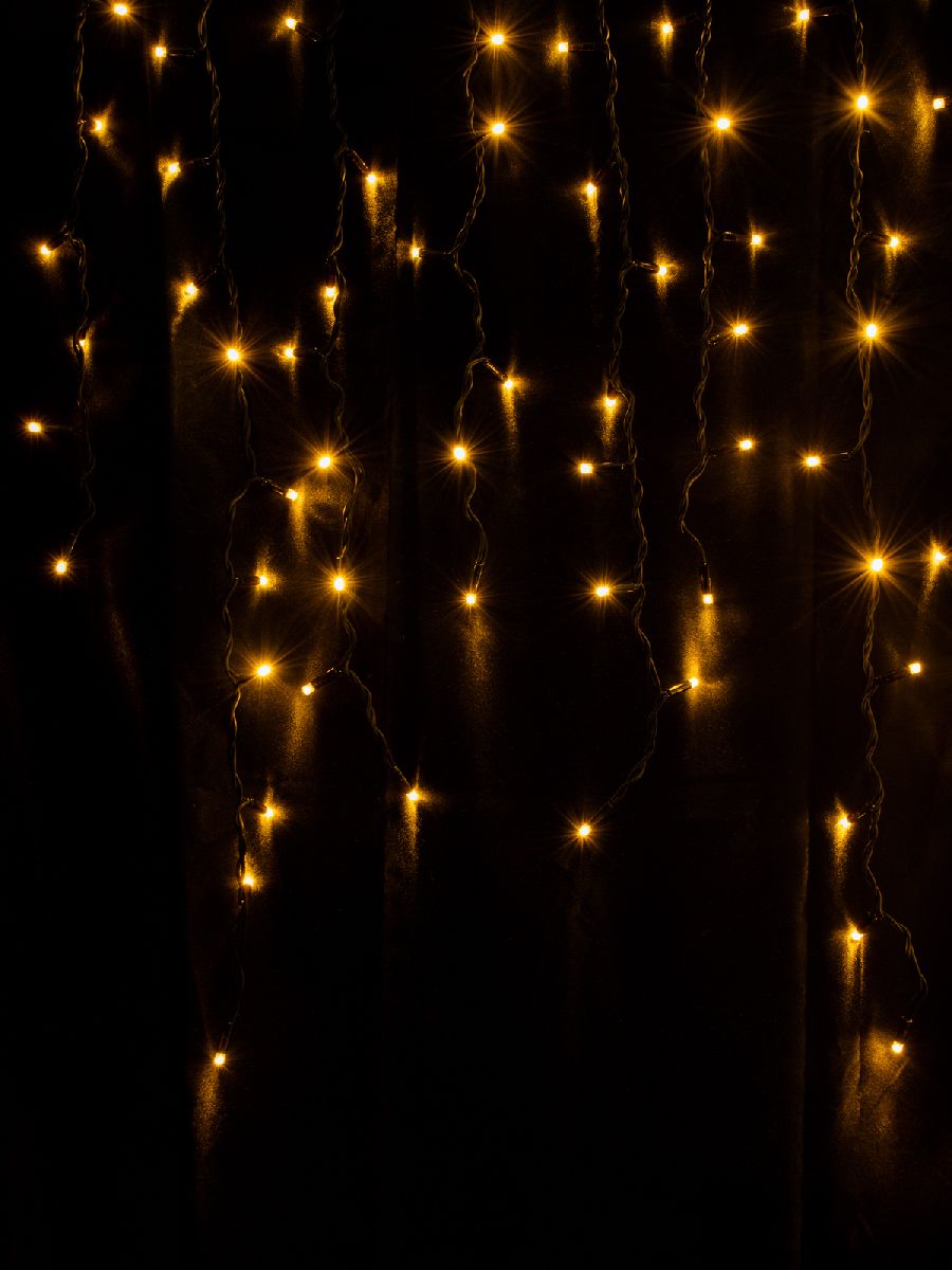 Уличная светодиодная гирлянда TDM Electric Бахрома 220V теплый белый без мерцания SQ0361-0064