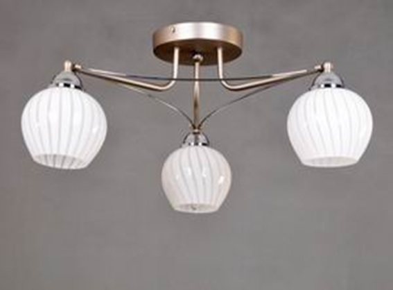 Потолочная люстра Elvan LU-37850/3-E14-Si+Wh