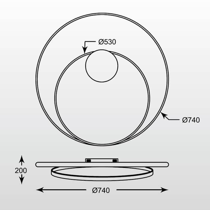 Потолочный светодиодный светильник Zumaline Peria MX57055-A