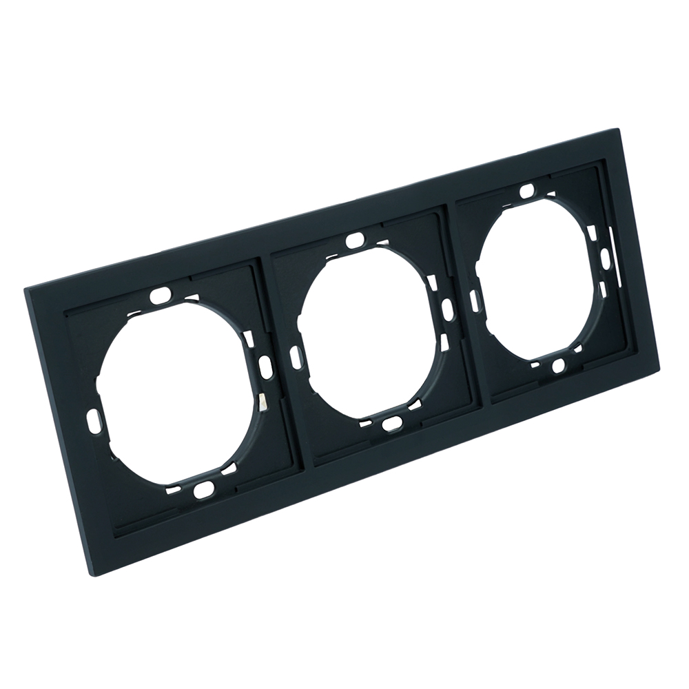 Рамка 3-местная Stekker Мия PFR00-3003-05 черный бархат 50463