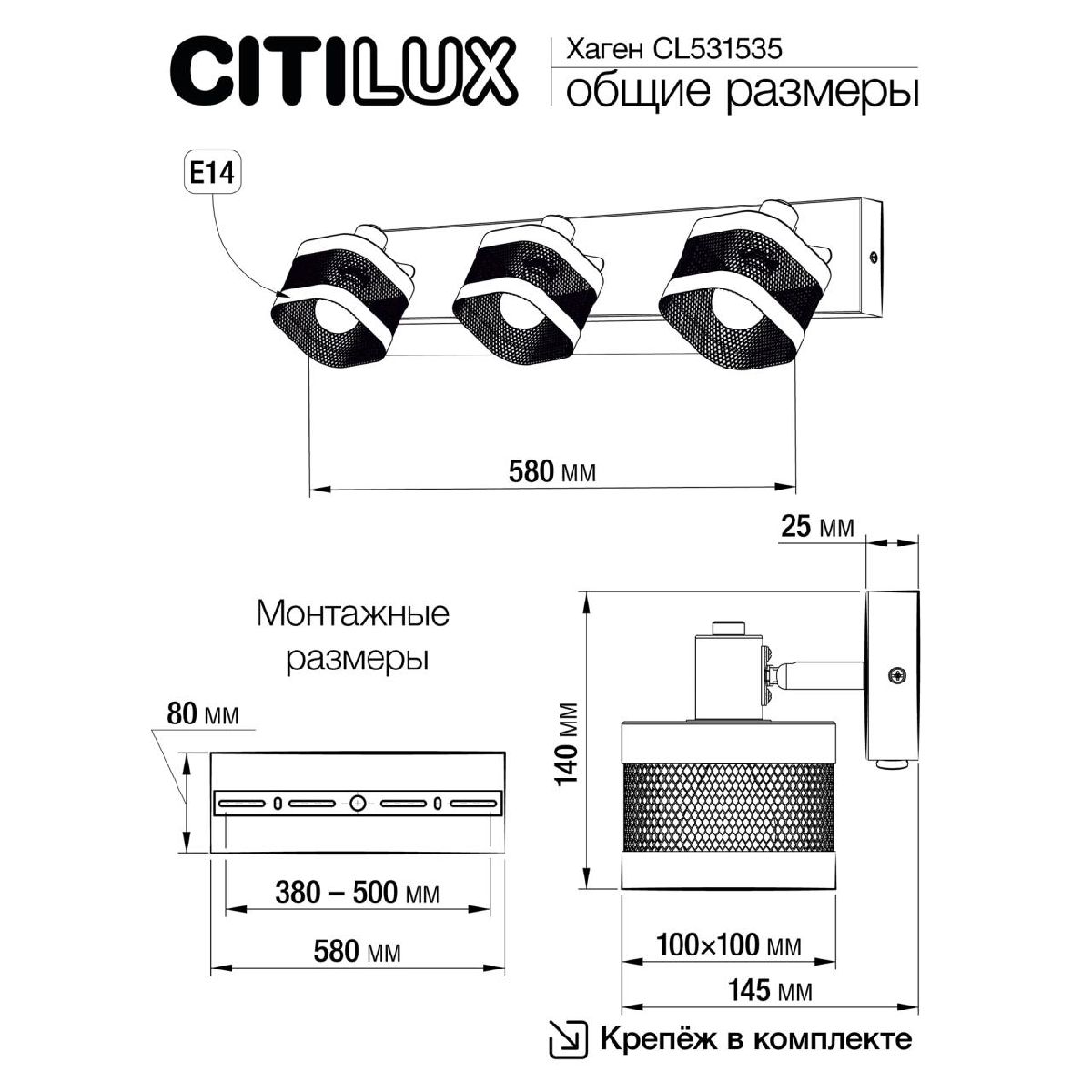 Спот Citilux Хаген CL531535