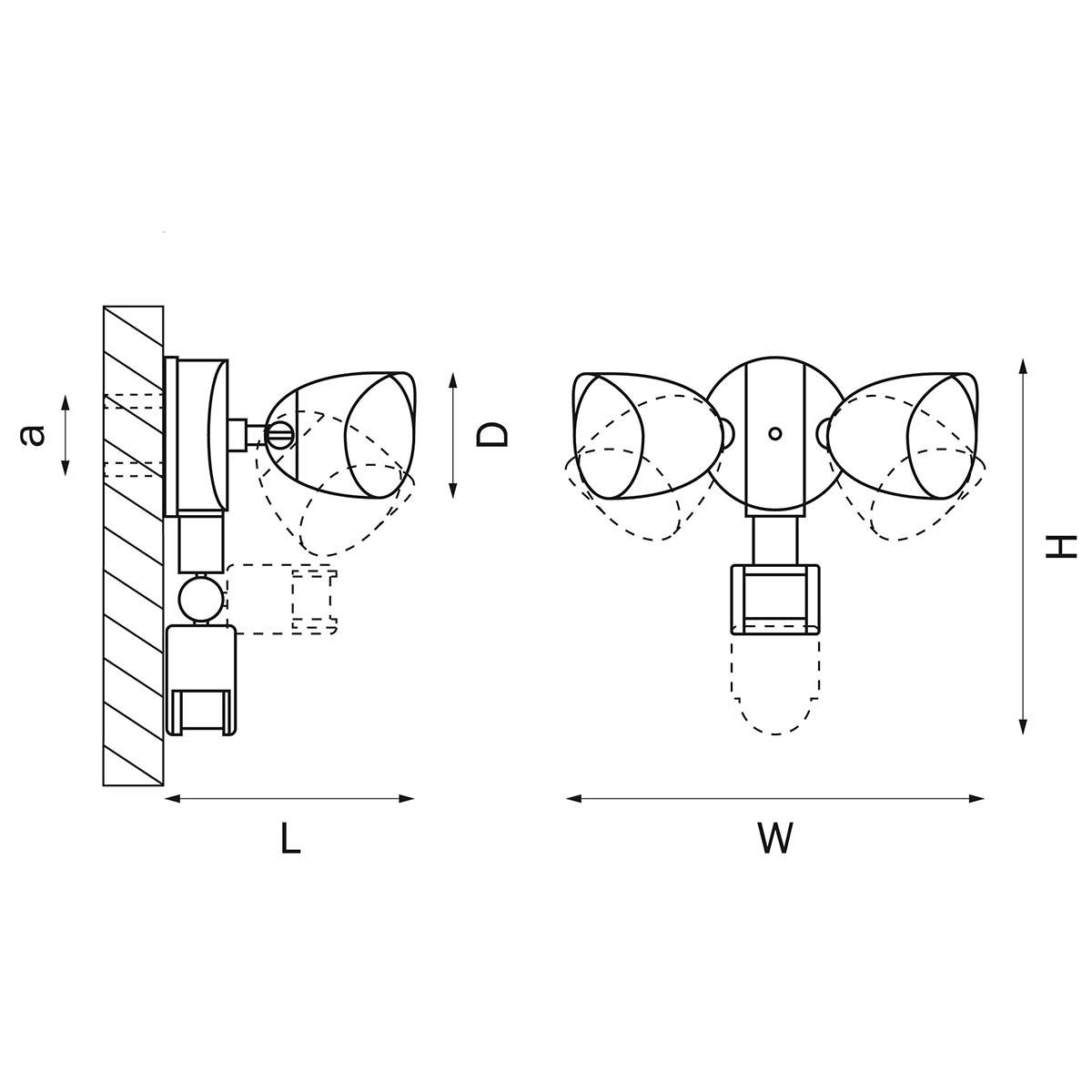 Уличный настенный светодиодный светильник Lightstar Diva 374437