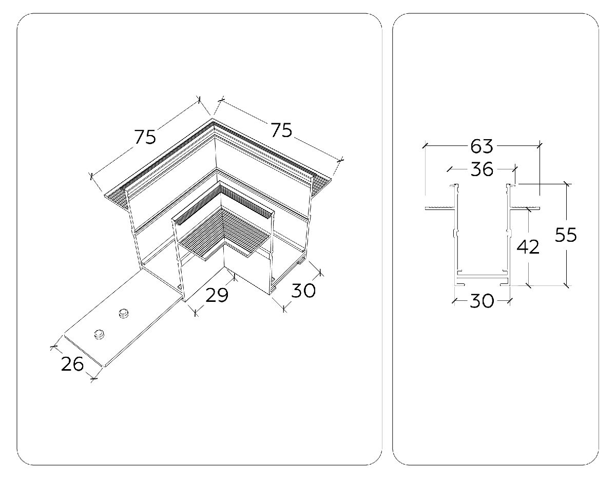 Коннектор угловой Ambrella Light Magnetic 220V GL1039