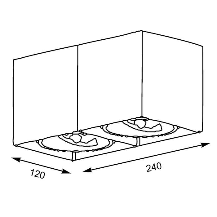 Потолочный светильник Zumaline BOX SL 2 89949-G9