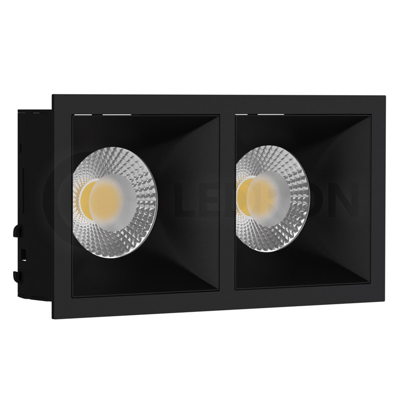 Встраиваемый светильник LeDron RISE KIT 2 GU10 Черный/Черный