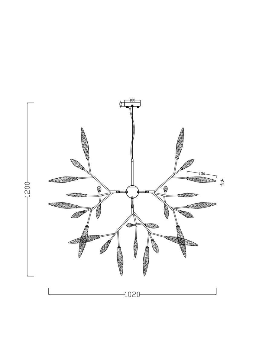 Подвесная люстра Freya Iris FR5067PL-36B