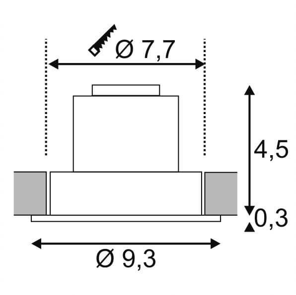Встраиваемый светодиодный светильник SLV New Tria Led DL Round Set 113870