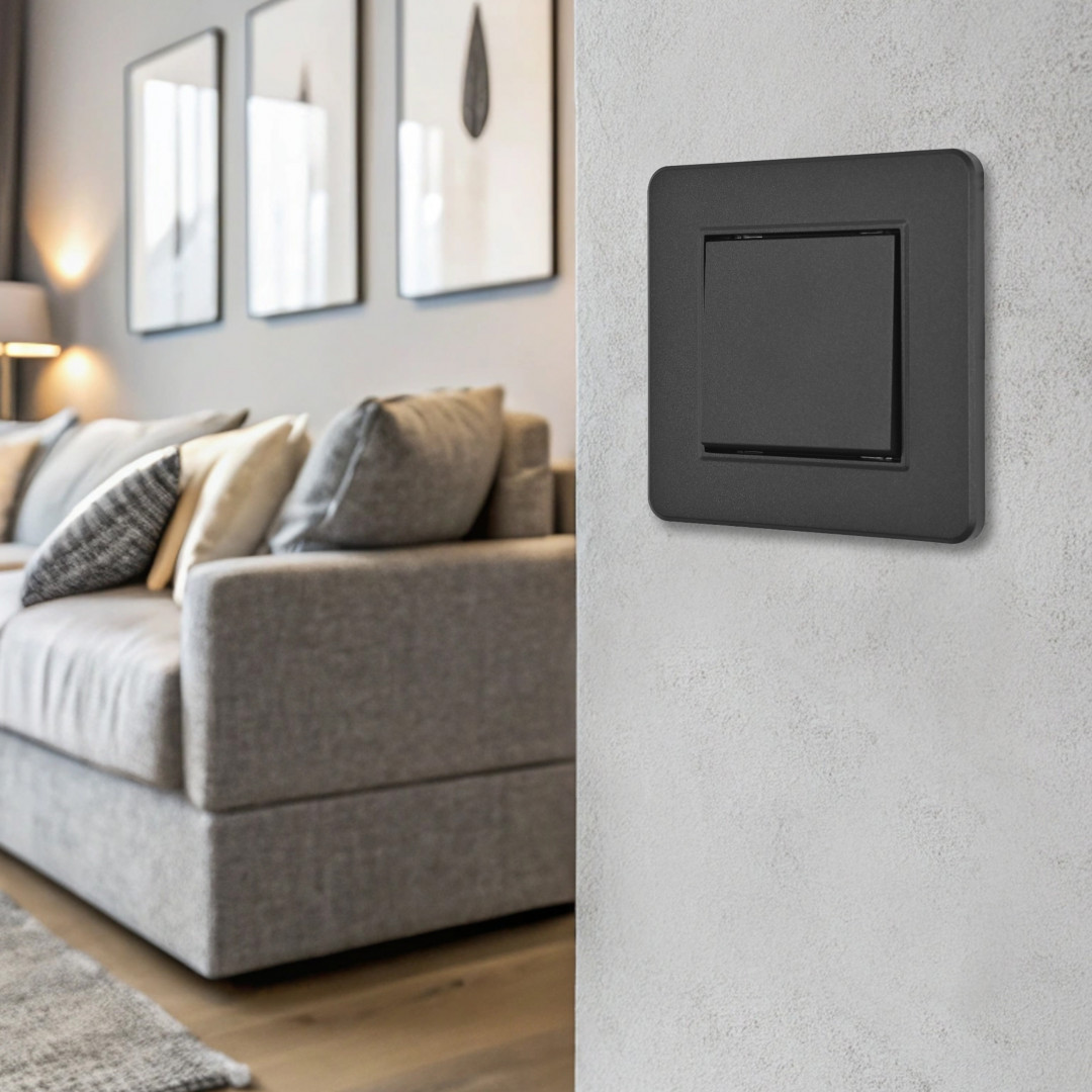 Выключатель одноклавишный Arte Milano SET16-1-30-1 black