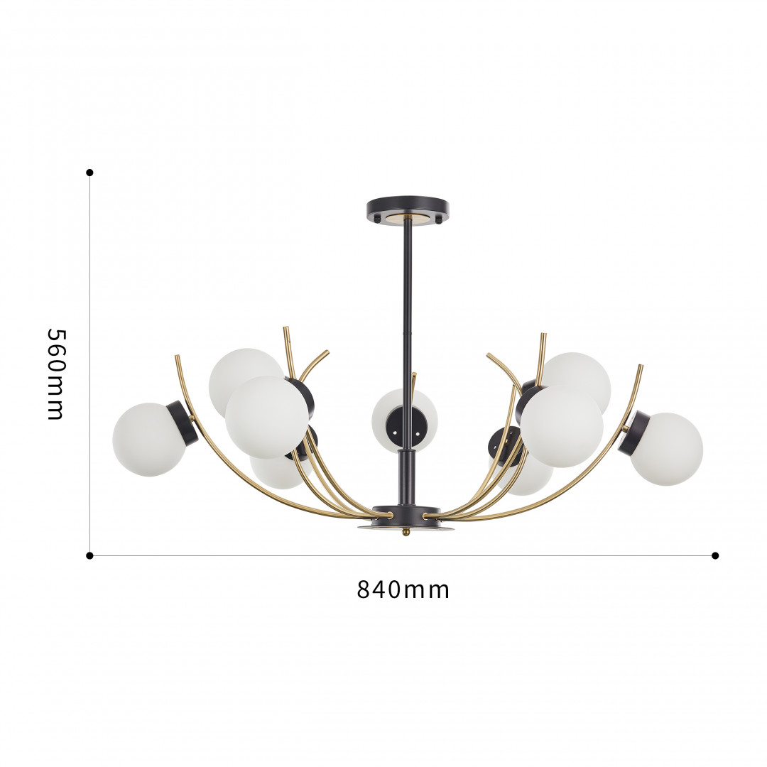 Люстра на штанге Arte Milano Neapolis 276169/9 BK/GD
