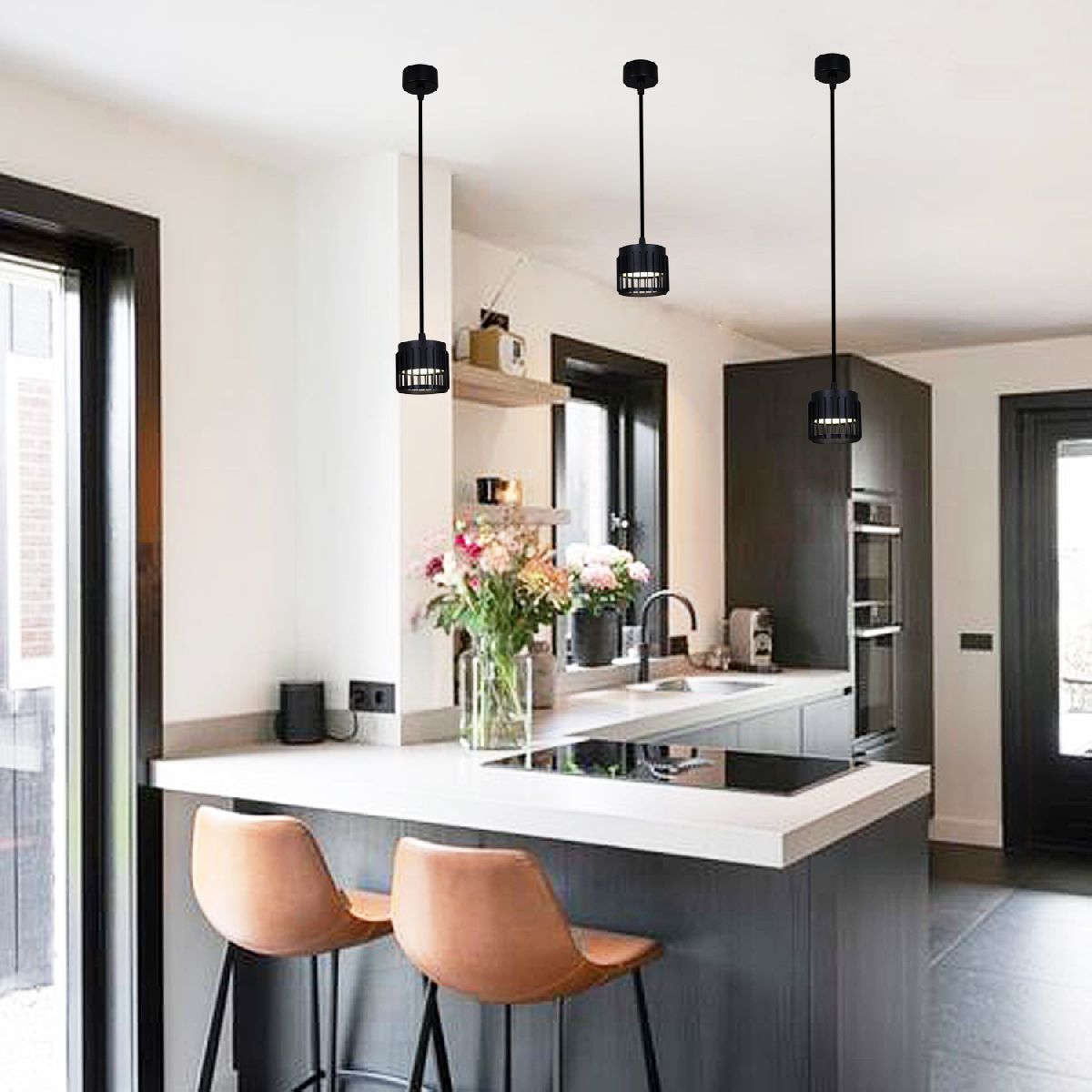 Подвесной светильник Reluce 53018-0.9-001MN GX53 BK