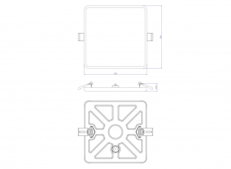 Встраиваемый светодиодный светильник Donolux DL20091SQ15W1W IP44