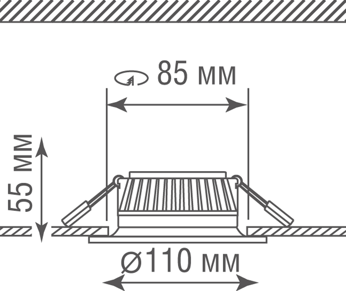 Встраиваемый светильник Donolux Ritm DL18891WB7W