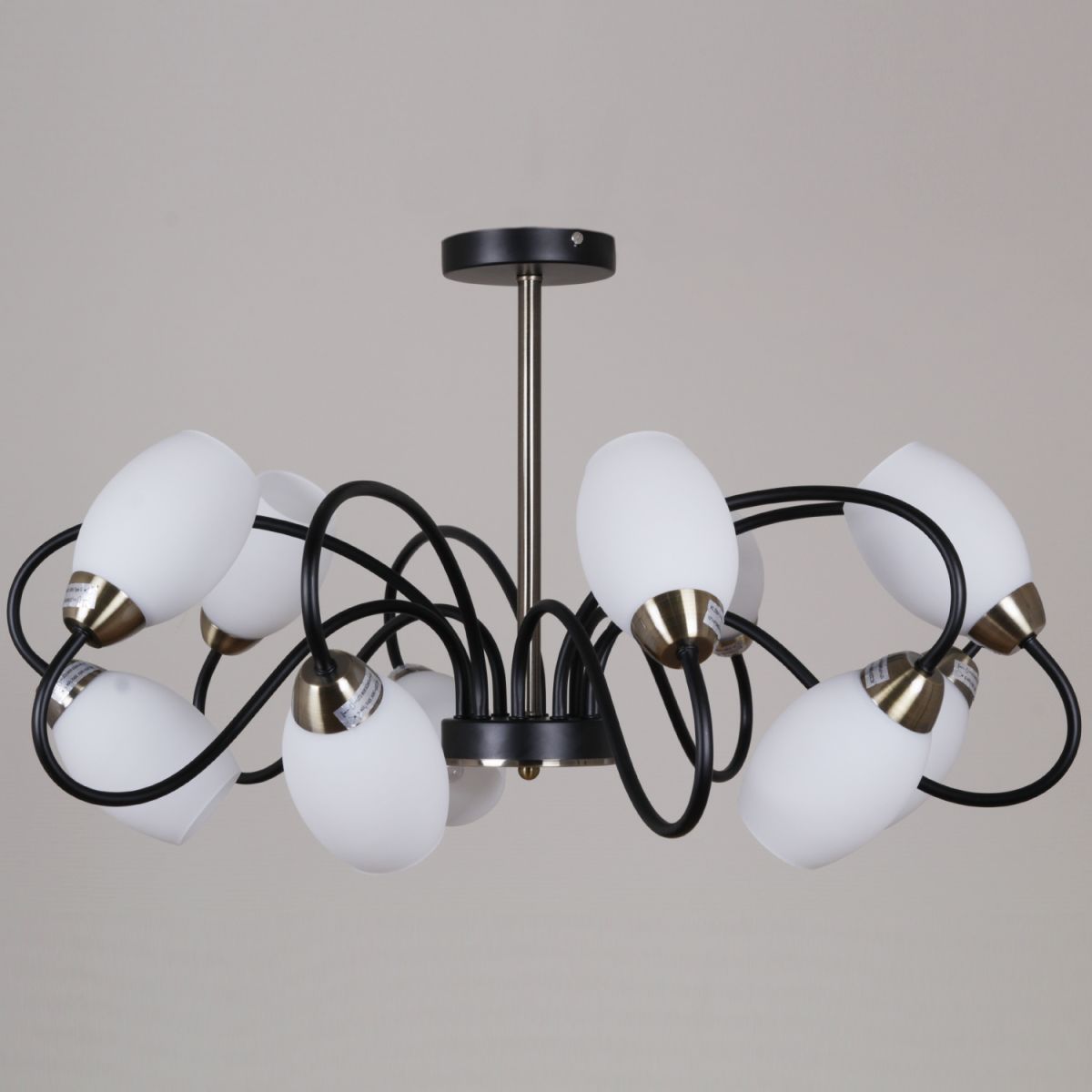 Люстра на штанге Reluce 01270-0.3-10B BK+AB