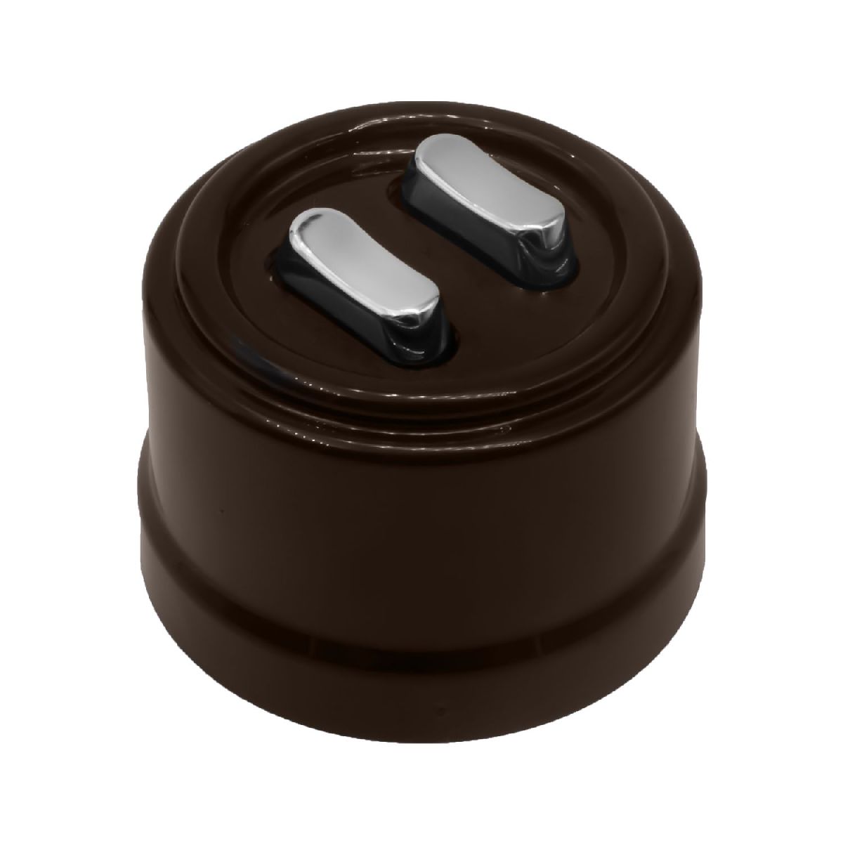 Выключатель двухклавишный Bironi Лизетта B1-222-22-S