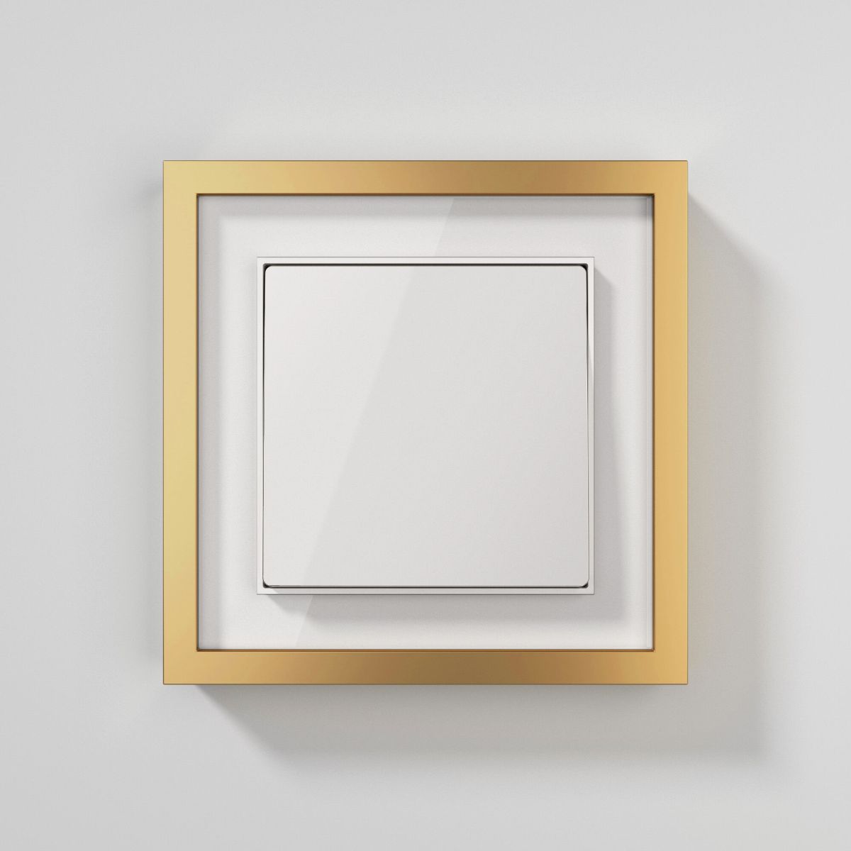 Рамка на 1 пост Baguette белый/золотистая латунь 4690389219665 W0012853 a072282