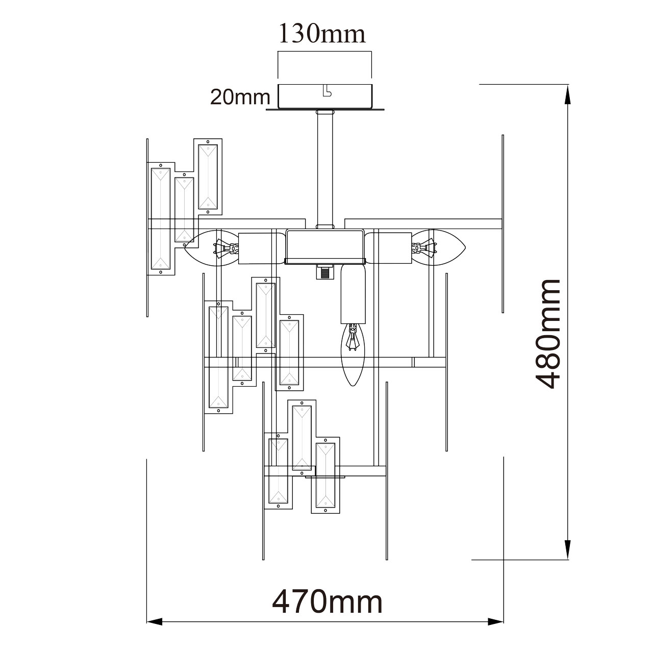 Потолочная люстра MW-Light Монарх 2 121010505