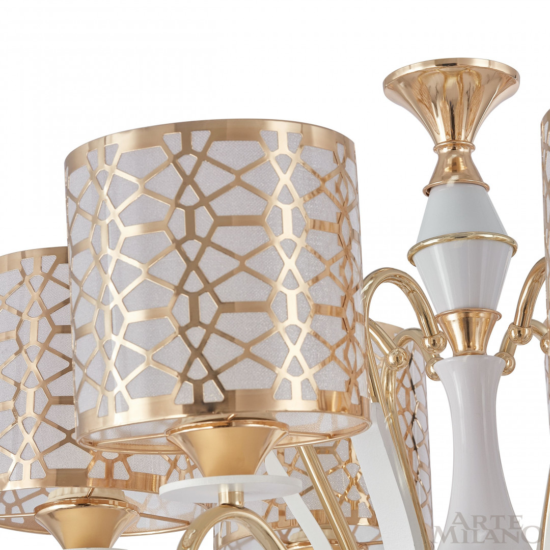 Подвесная люстра Arte Milano Florentia-1237 301237/8 Wh/Gd