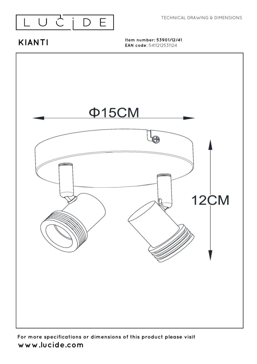 Спот Lucide Kianti 53901/12/41