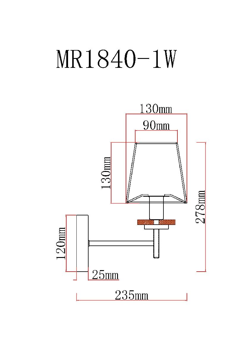 Бра скандинавское сканди MyFar Daniel MR1840-1W