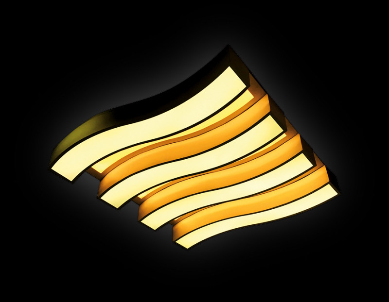 Накладная люстра Ambrella Light FP2424 WH 120W+72W D700*690