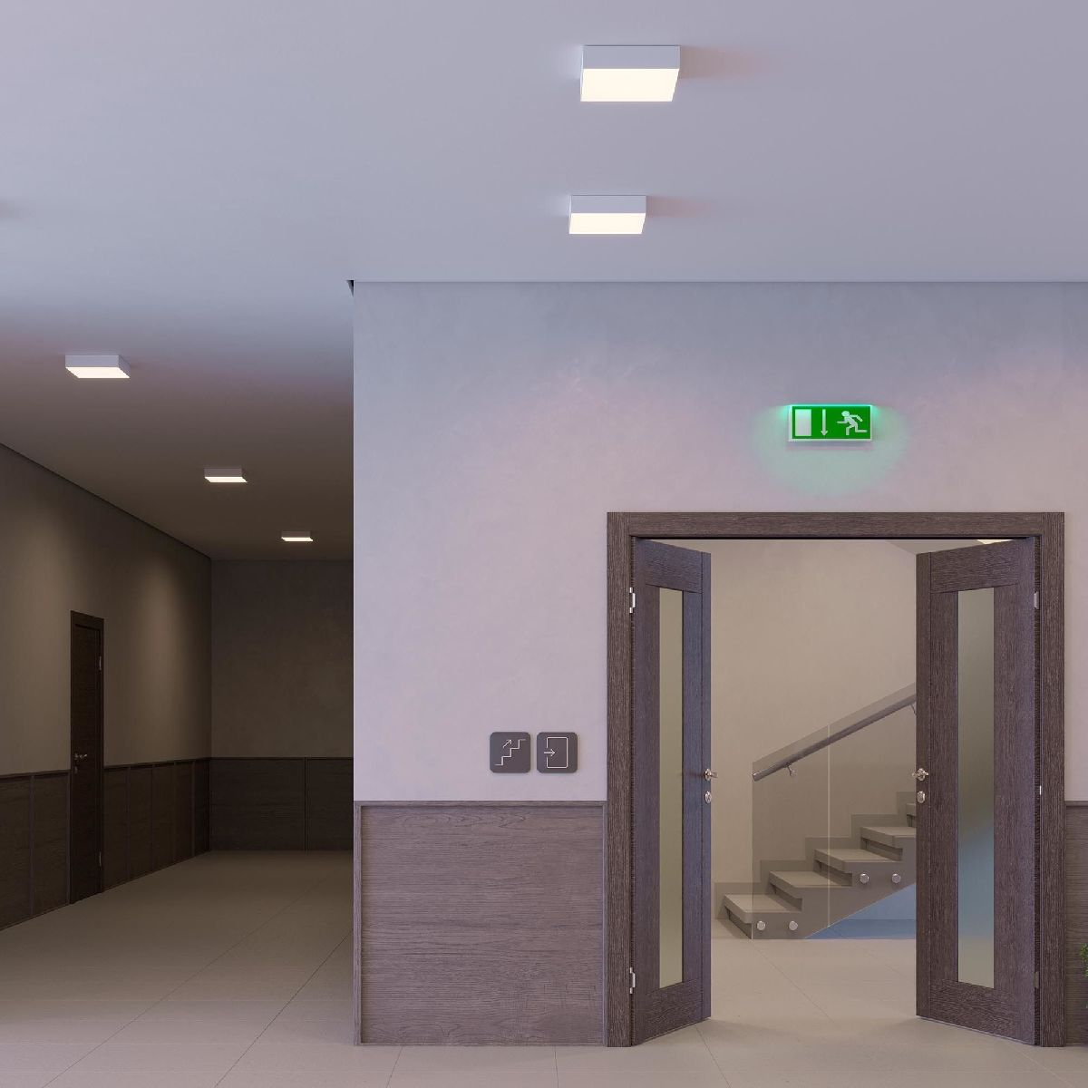 Потолочный светильник Arlight IM-QUADRO-EMERGENCY-3H-S175x175-19W Day4000 (BK, 120 deg, 230V) 040927