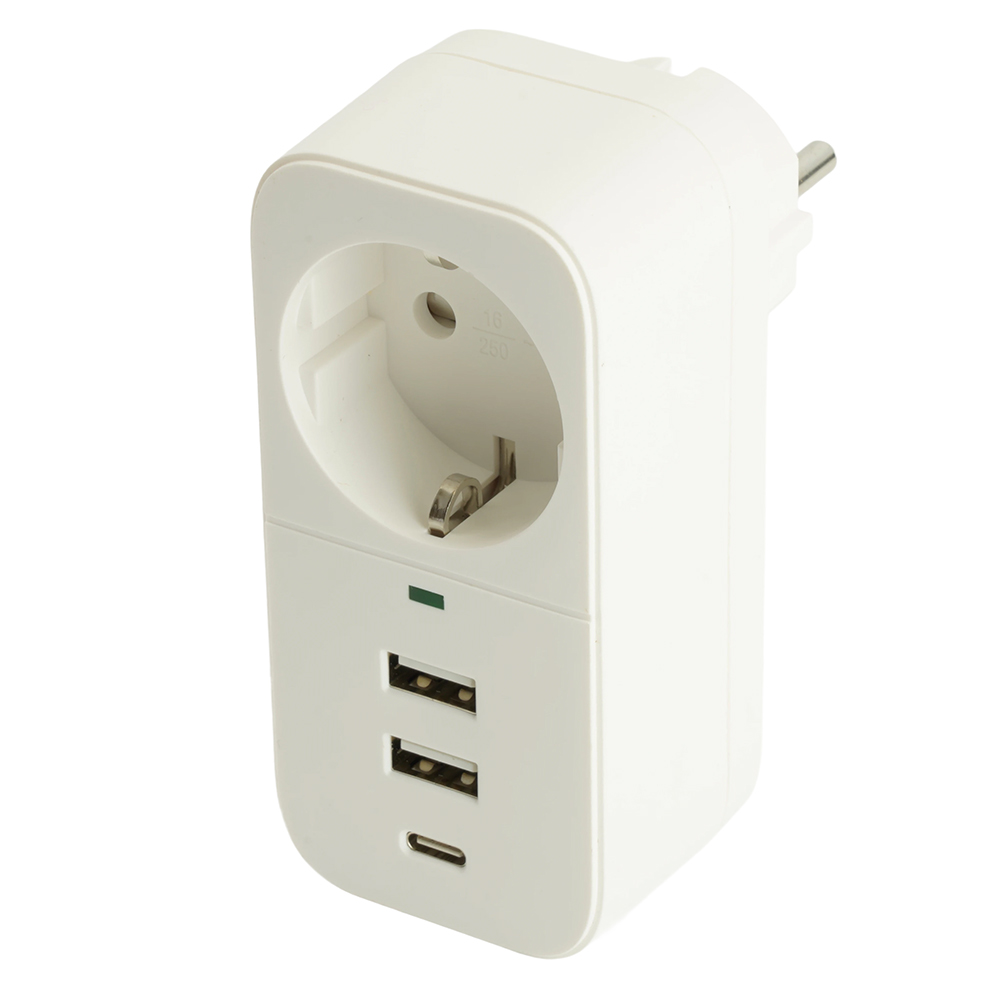 Сетевой фильтр 1-местный с/з Stekker Nova HM81-11-1 50142