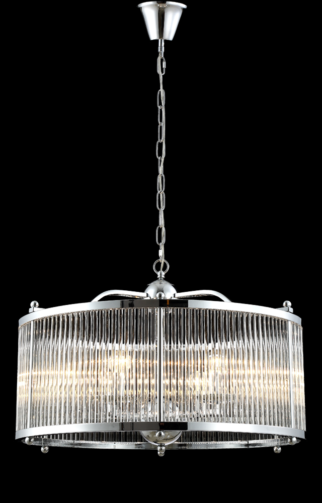 Подвесная люстра Crystal Lux Tadeo TADEO SP6 D600 CHROME/TRANSPARENTE